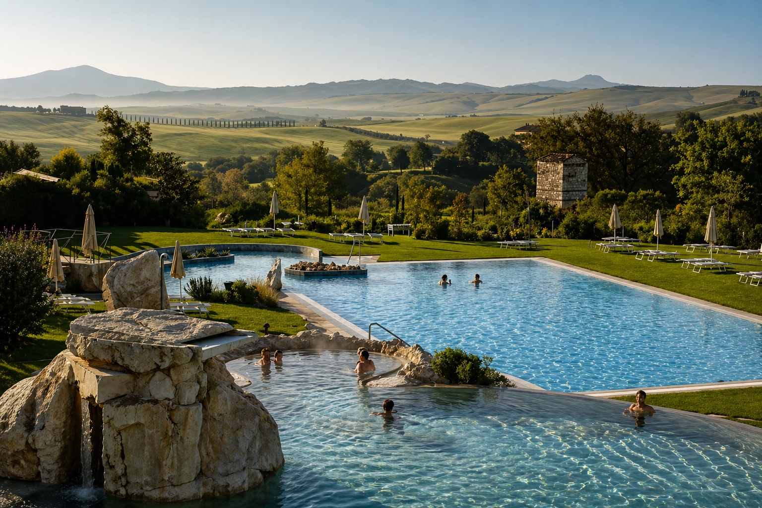 Thermal pools in Tuscany